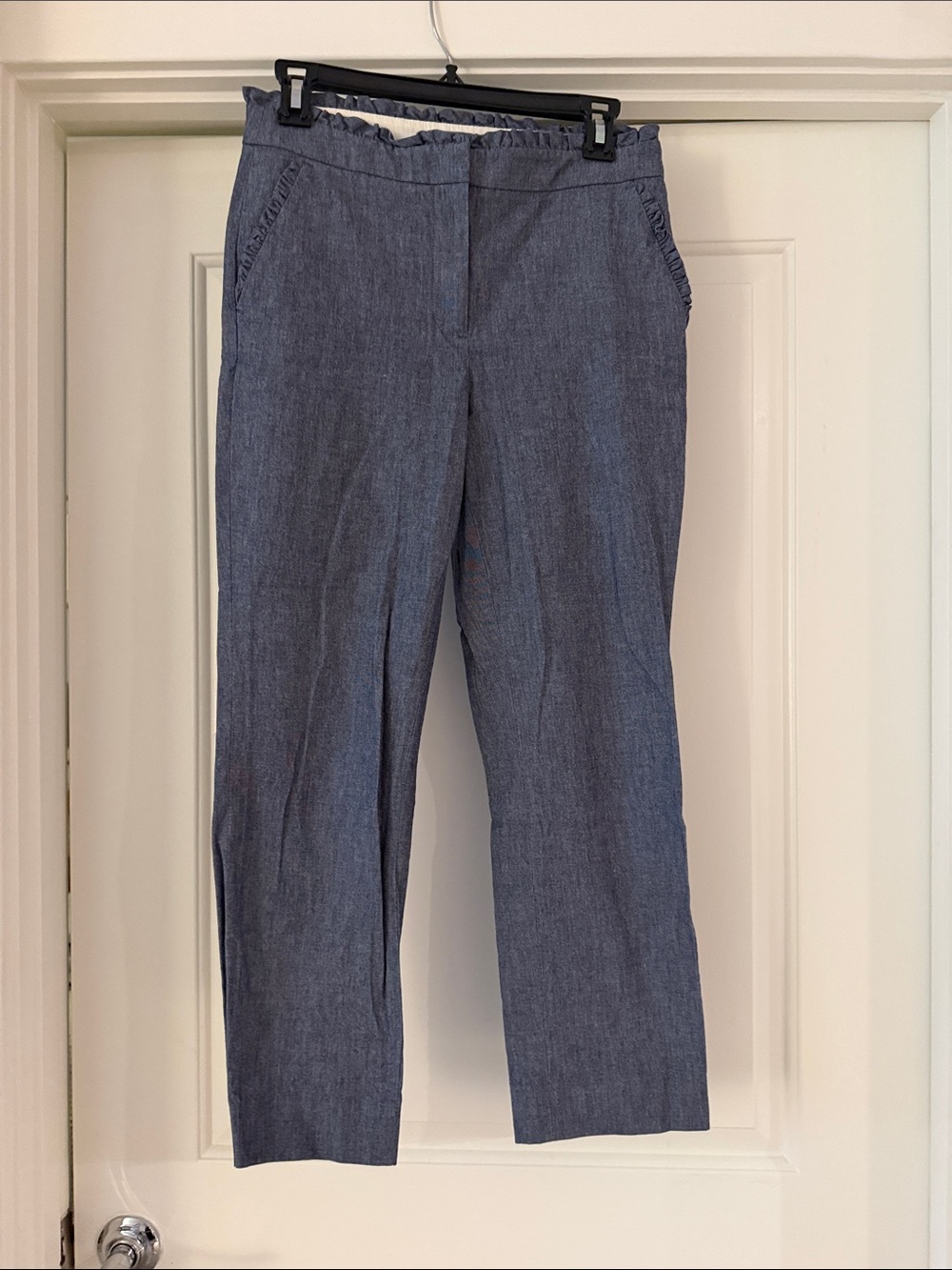 J. Crew Chambray Ankle-Length Cropped Jeans